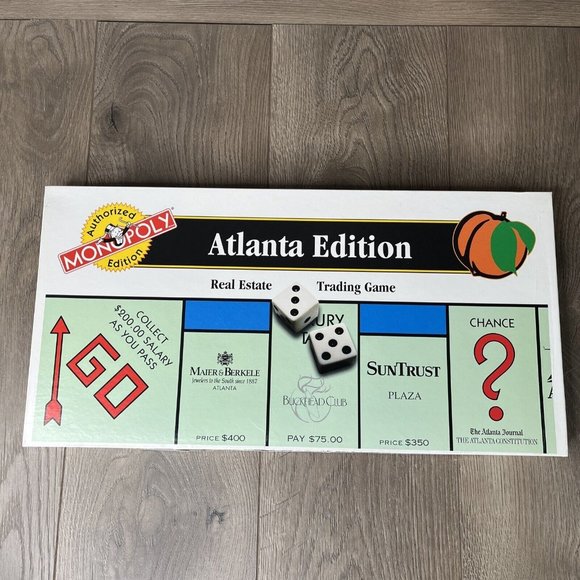 Monopoly Atlanta Georgia Authorized Edition USAopoly 1994 - Damaged Box - Picture 1 of 13